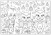 PJ Mask Christmas Coloring Page
