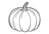 Plain Pumpkin Coloring Page
