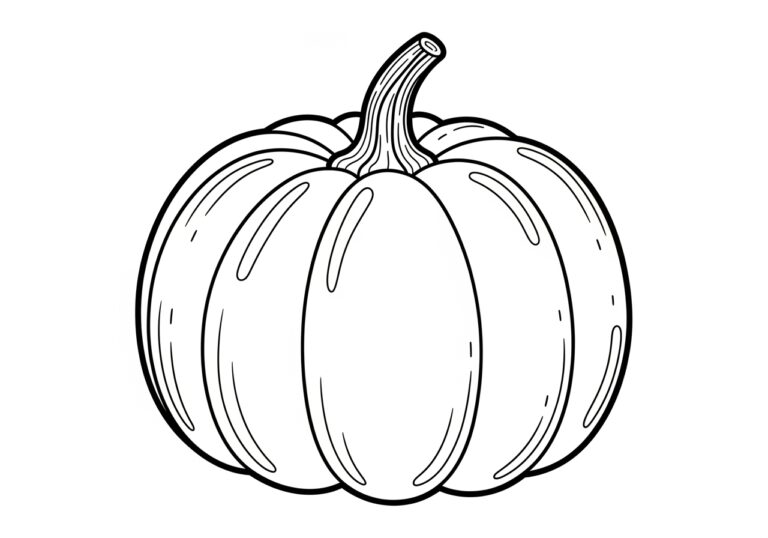 Plain Pumpkin Coloring Page Plain Pumpkin Coloring Page
