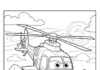 Plane Fire and Rescue Coloring Page