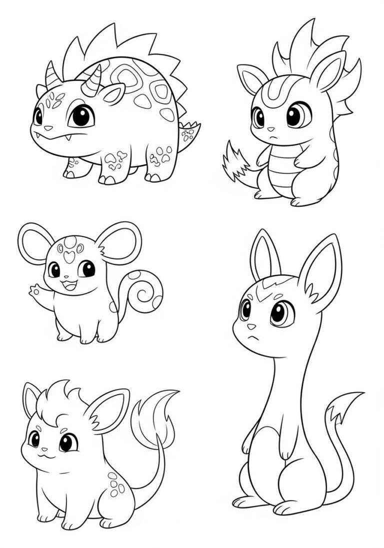 Pocket Monster Coloring Page to Print Out and Color Pocket Monster Coloring Page to Print Out and Color