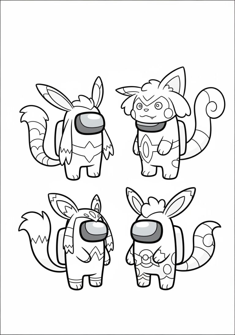 Pokemon Among Us Coloring Page to Print and Enjoy Pokemon Among Us Coloring Page to Print and Enjoy