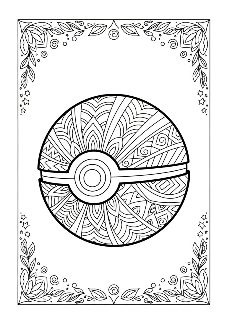 Pokémon Ball Coloring Page Pokémon Ball Coloring Page