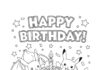 Pokemon Birthday Card Coloring Page