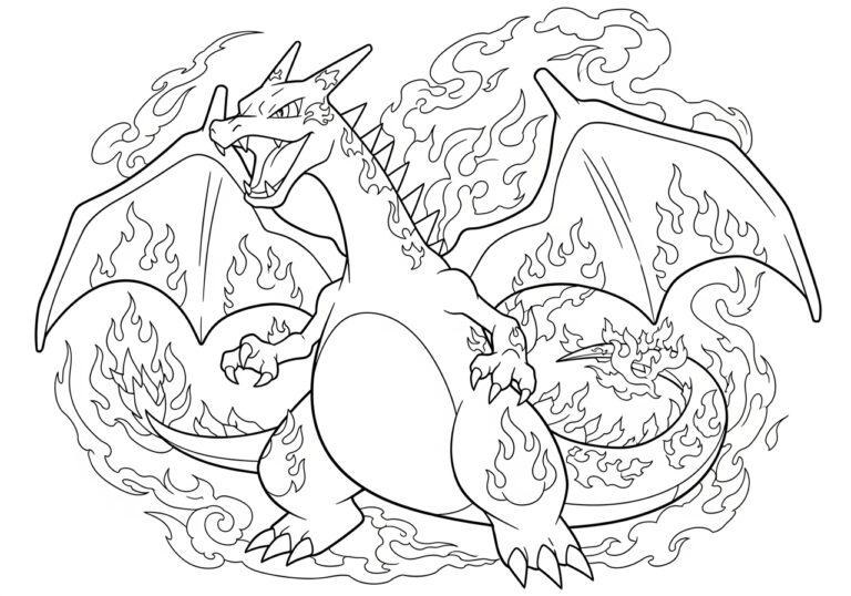 Pokemon Coloring Page Mega Charizard X Pokemon Coloring Page Mega Charizard X