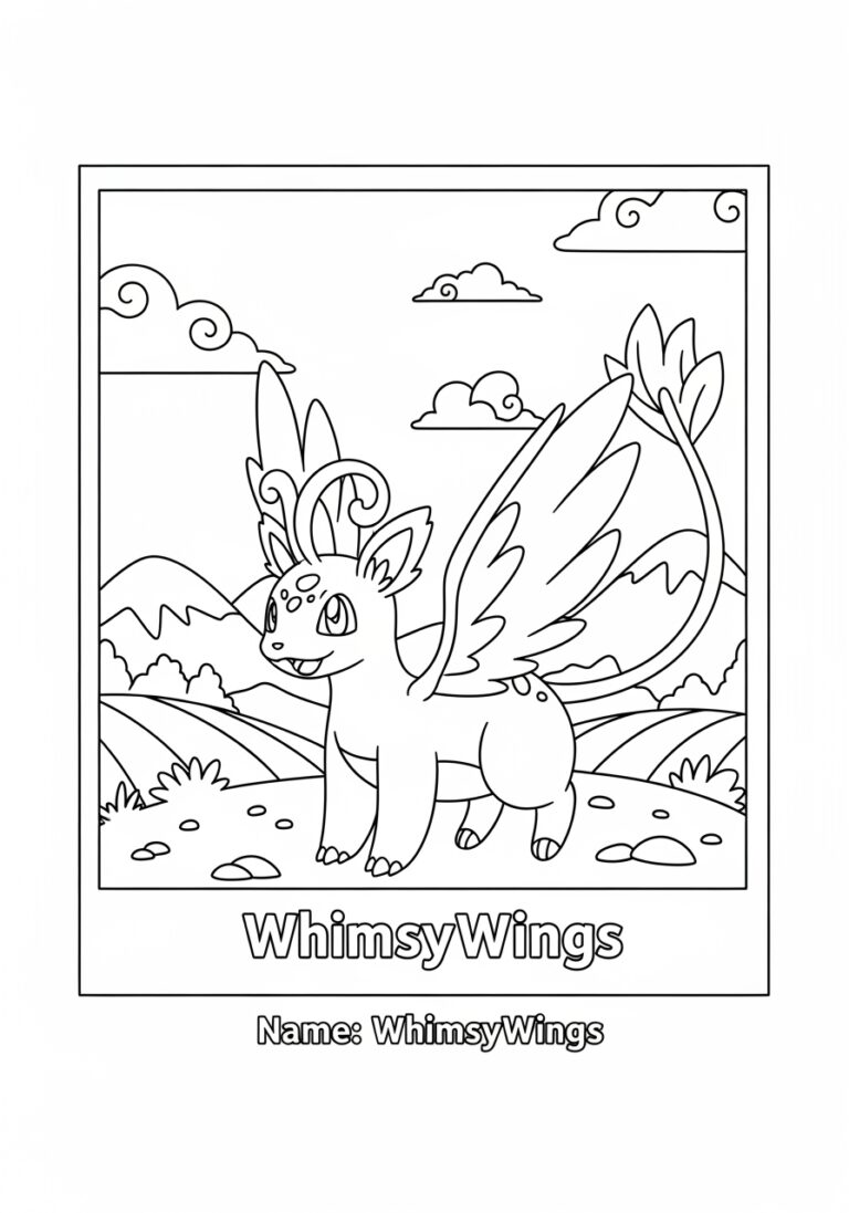 Pokemon Coloring Page with Names Pokemon Coloring Page with Names