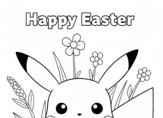 Pokémon Easter Coloring Page