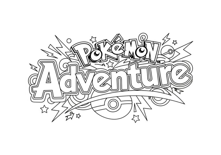 Pokemon Logo Coloring Page to Print Out and Color Pokemon Logo Coloring Page to Print Out and Color