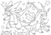 Pokemon Mega Evolution Coloring Page to Print Out and Color