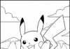 Pokemon Pikachu Coloring Page to Print and Color