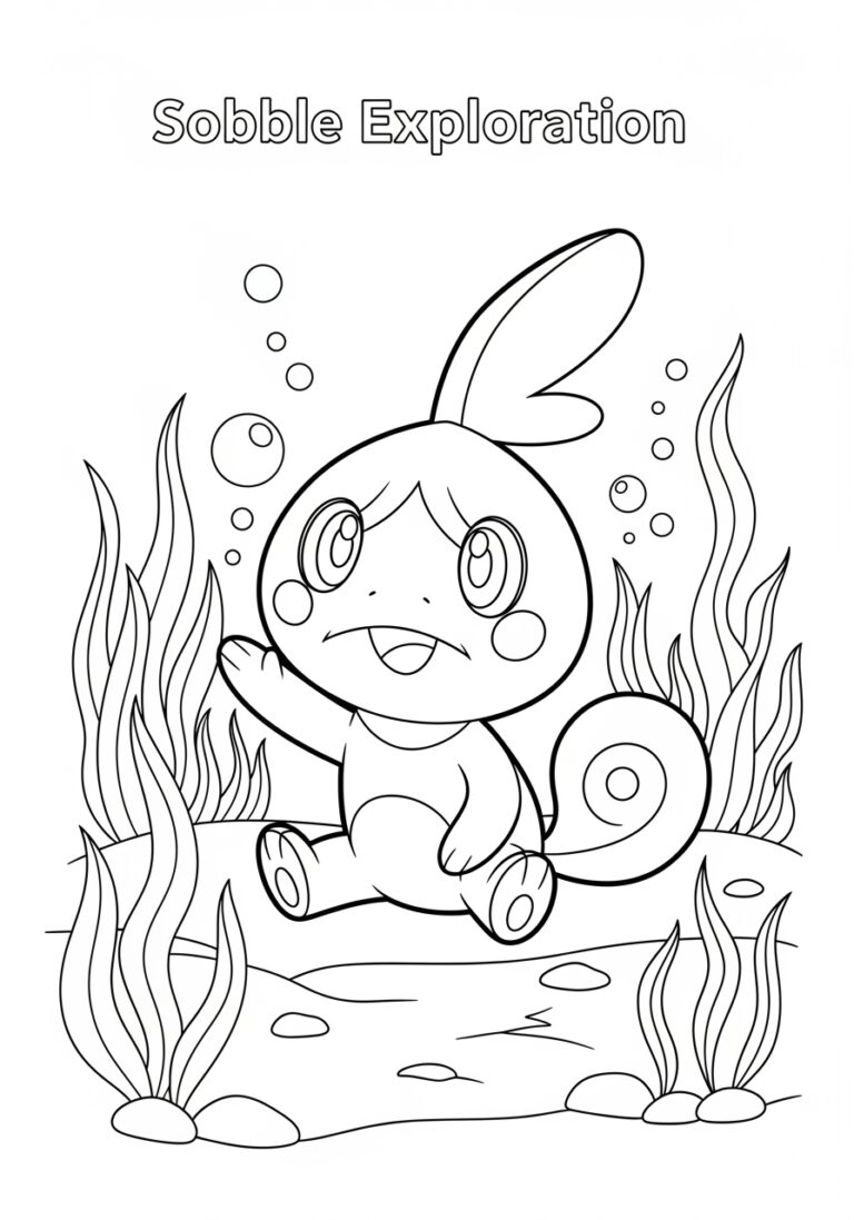 Pokemon Sobble Coloring Page to Print Out and Color Pokemon Sobble Coloring Page to Print Out and Color