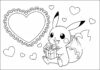 Pokemon Valentine’s Day Coloring Page