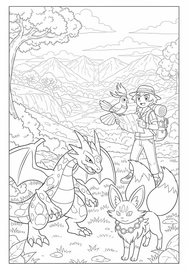 Pokemon Violet Coloring Page to Print and Color Pokemon Violet Coloring Page to Print and Color