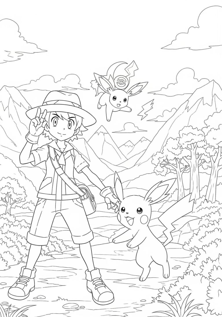 Pokemon XY Coloring Page Pokemon XY Coloring Page