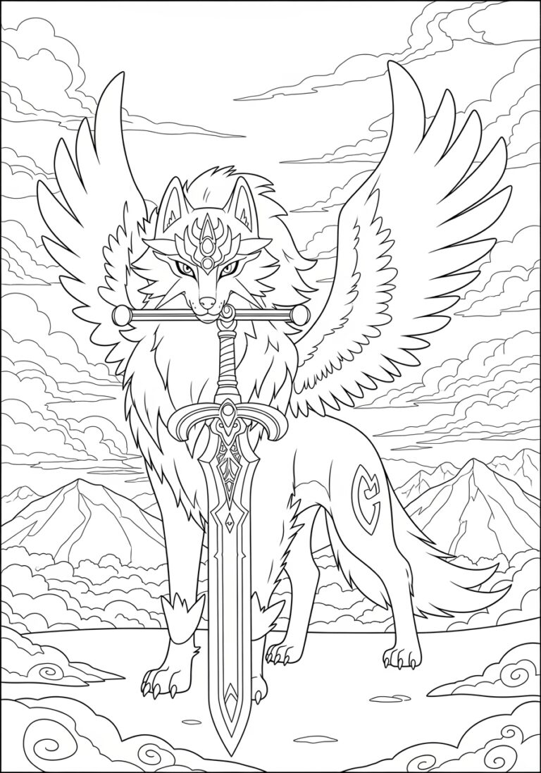 Pokemon Zacian Coloring Page to Print and Color Pokemon Zacian Coloring Page to Print and Color