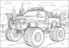 Police Monster Truck Coloring Page
