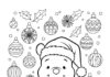 Pooh Bear Christmas Coloring Page