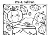 Pre-K Fall Coloring Page
