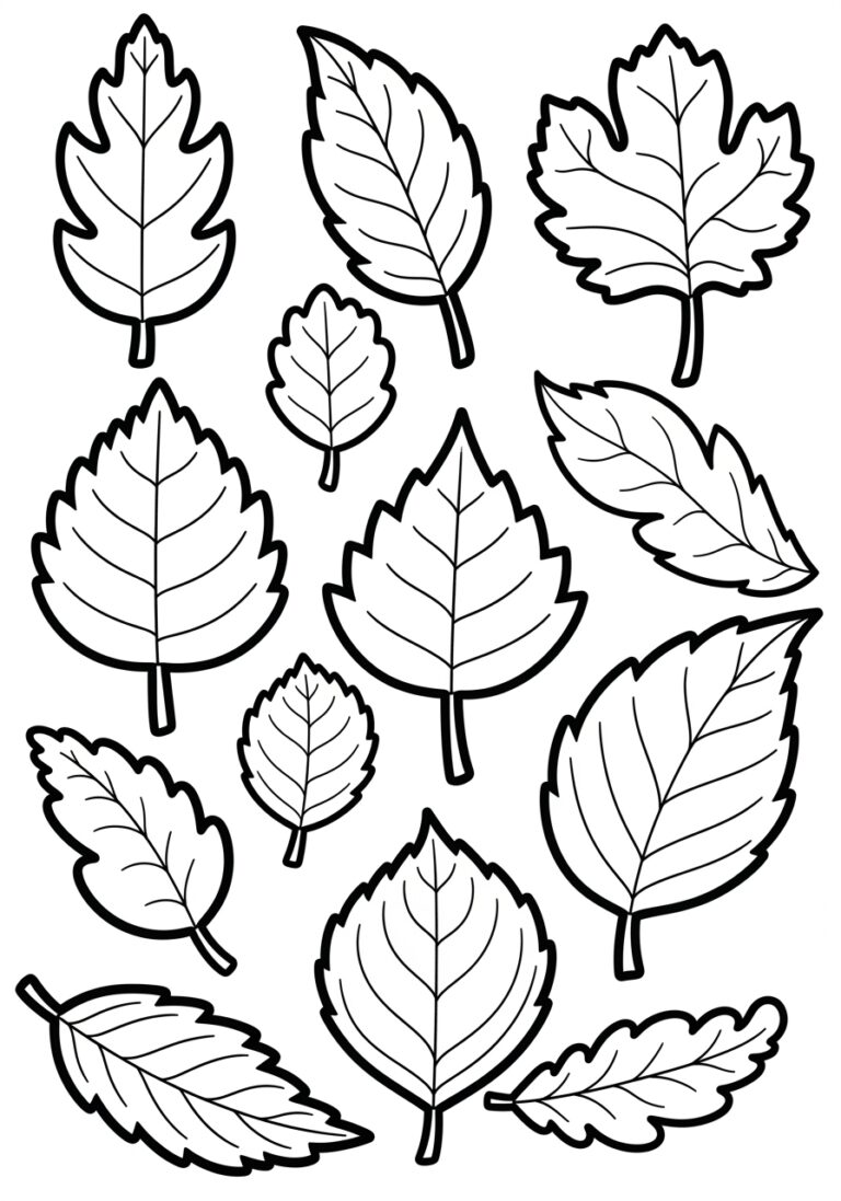 Preschool Leaf Coloring Page Preschool Leaf Coloring Page