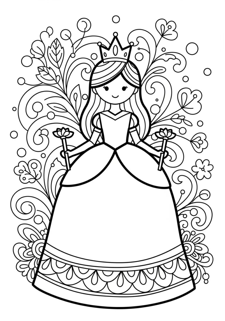 Preschool Princess Coloring Page Preschool Princess Coloring Page