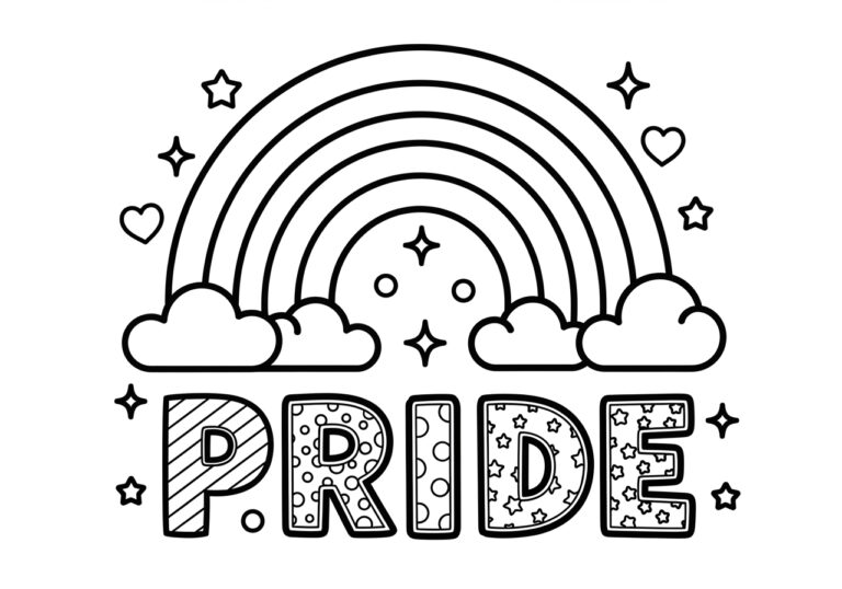 Pride Rainbow Ornament Coloring Page Pride Rainbow Ornament Coloring Page