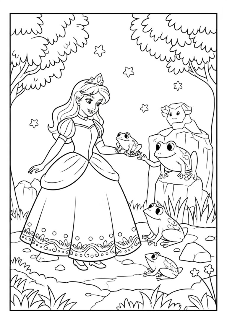 Princess and the Frog Coloring Page Princess and the Frog Coloring Page
