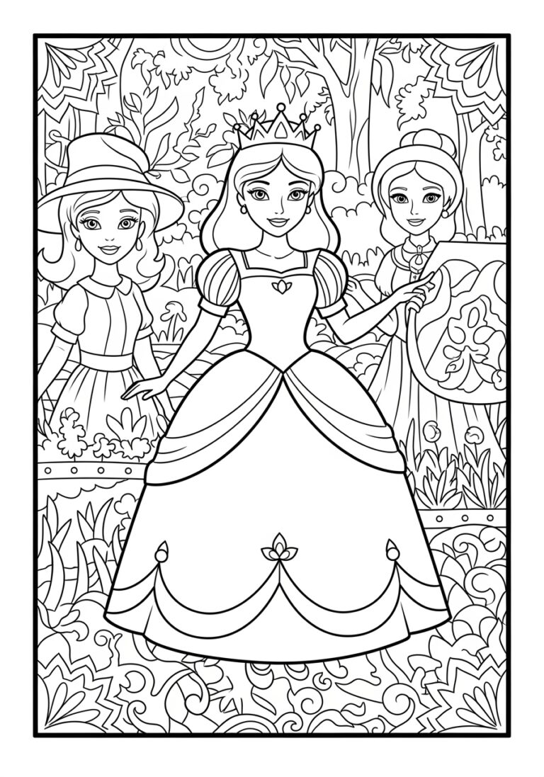 Princess and the Pauper Coloring Page Princess and the Pauper Coloring Page
