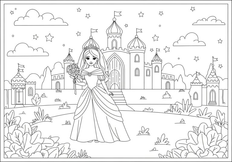 Princess Bride Coloring Page