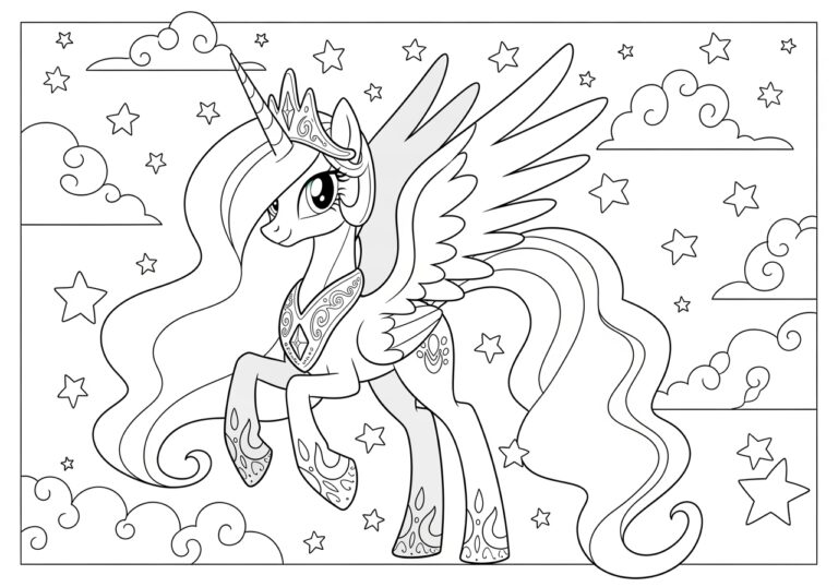 Princess Celestia Coloring Page Princess Celestia Coloring Page