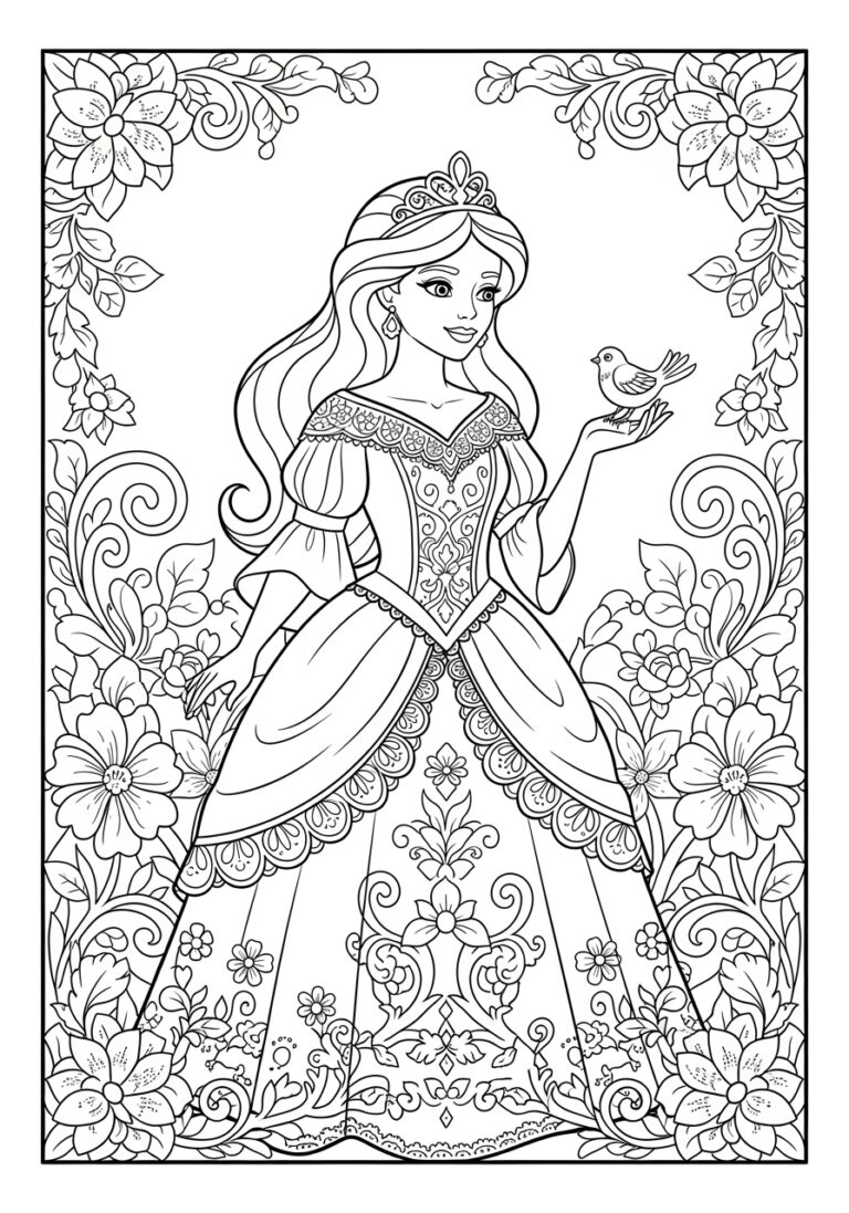 Princess Coloring Image Princess Coloring Image