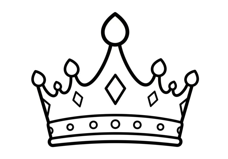 Princess Crown Coloring Page Princess Crown Coloring Page
