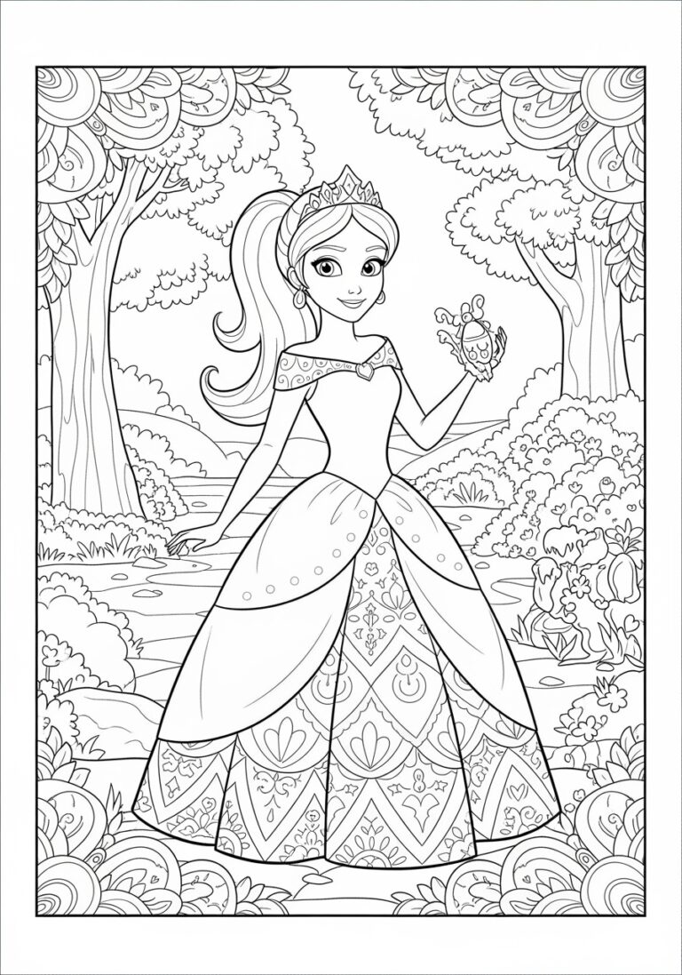 Princess Elena Coloring Page Princess Elena Coloring Page