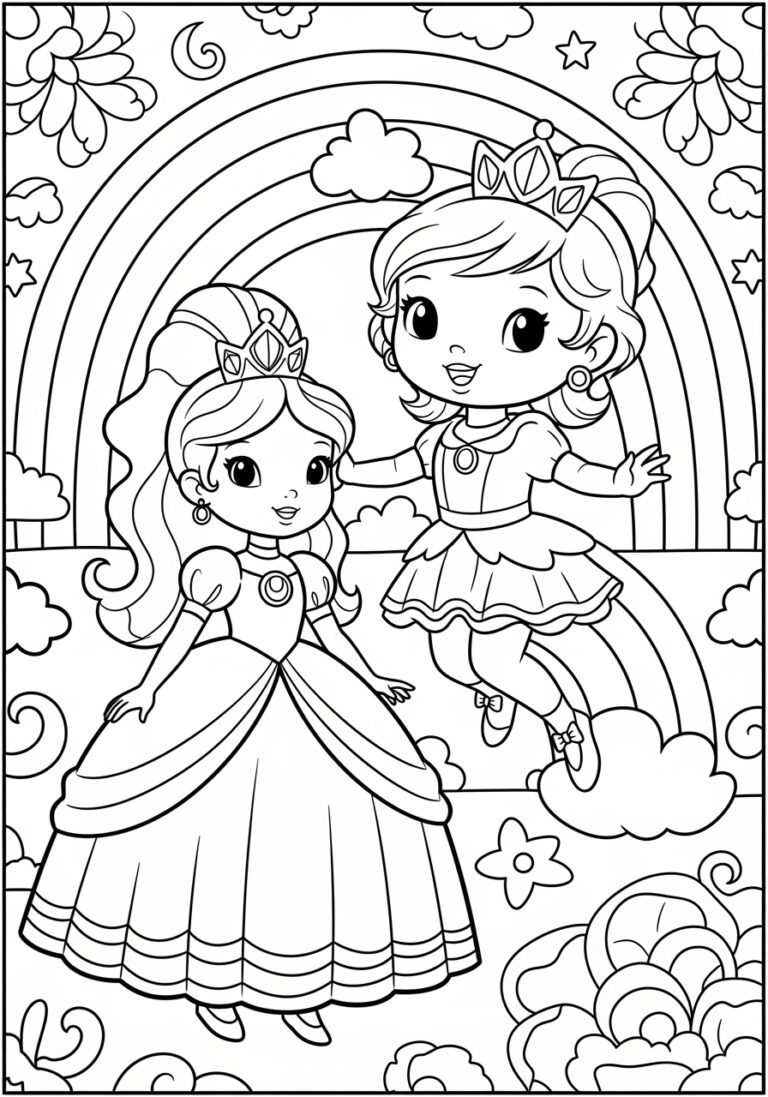 Princess Kiki Rainbow Ruby Coloring Page Princess Kiki Rainbow Ruby Coloring Page