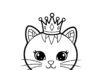Princess Kitty Coloring Page