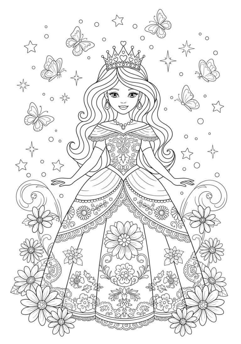 Princess Picture Coloring Page Princess Picture Coloring Page