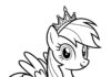 Princess Rainbow Dash Coloring Page