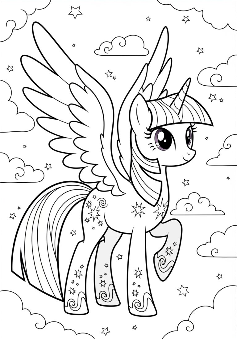 Princess Twilight Coloring Page Princess Twilight Coloring Page