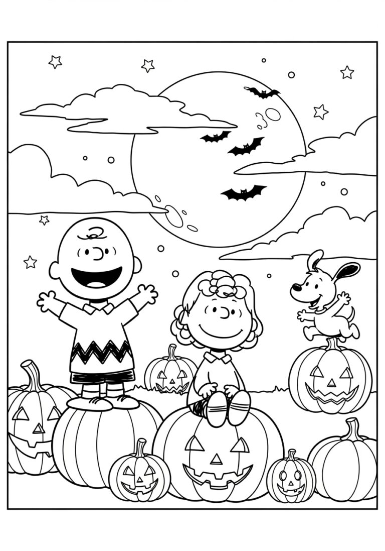 Printable Charlie Brown Halloween Coloring Page Printable Charlie Brown Halloween Coloring Page