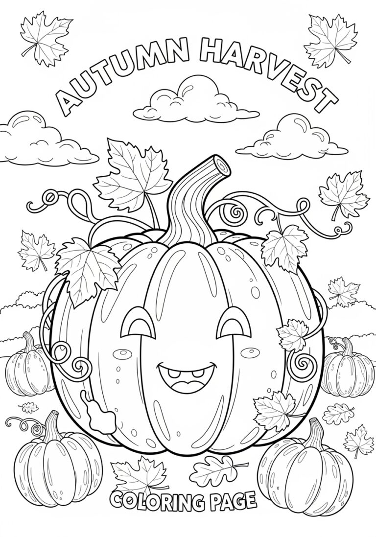Printable Color Pumpkin to Enjoy and Relax With