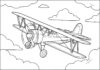Propeller Plane Coloring Page to Print Out and Color