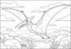 Pterosaur Coloring Page to Print Out and Color