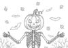 Pumpkin Bones Coloring Page to Print Out and Color