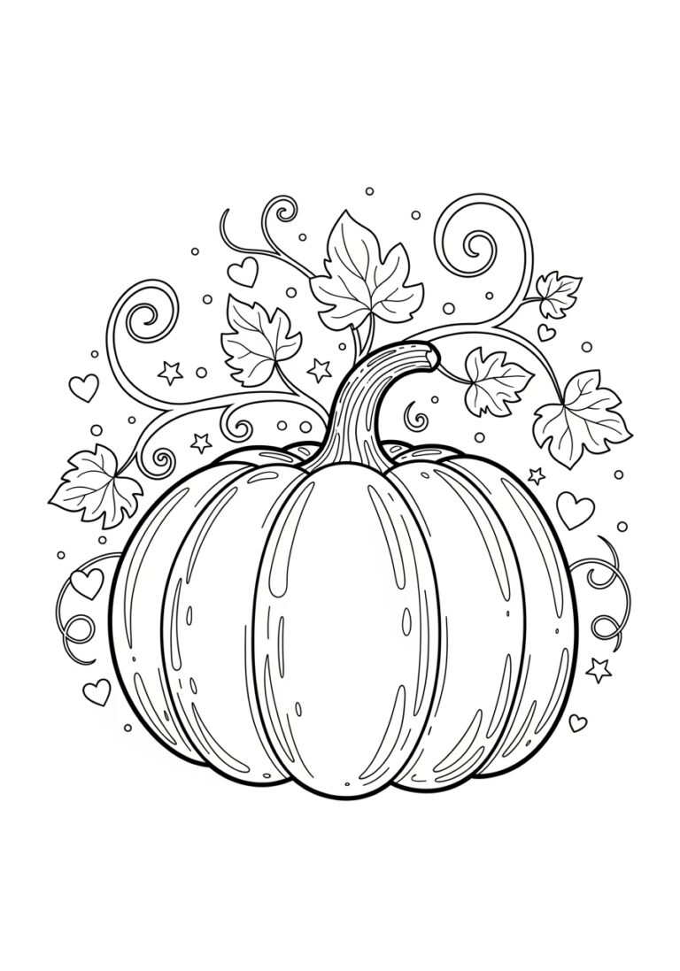 Pumpkin Coloring Craft to Print Out and Color