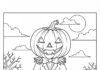 Pumpkin Head Coloring Page to Print Out and Color