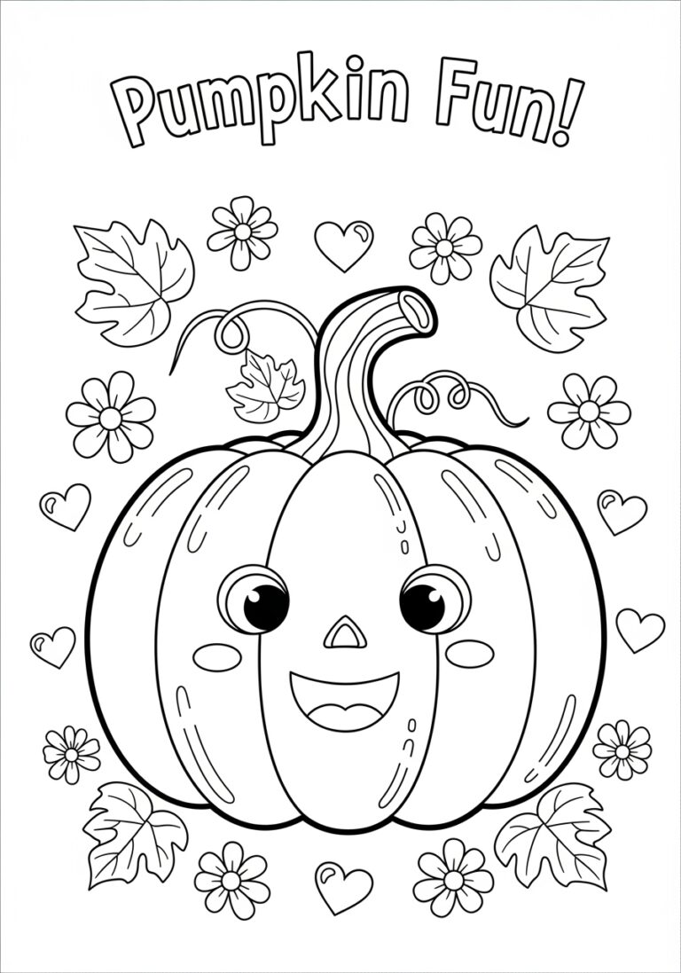 Pumpkin Printout for Coloring