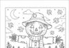 Pumpkin Scarecrow Coloring Page