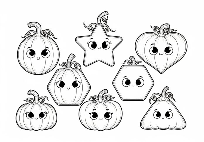 Hojas para colorear de calabazas para niños y adultos (PDF gratis)