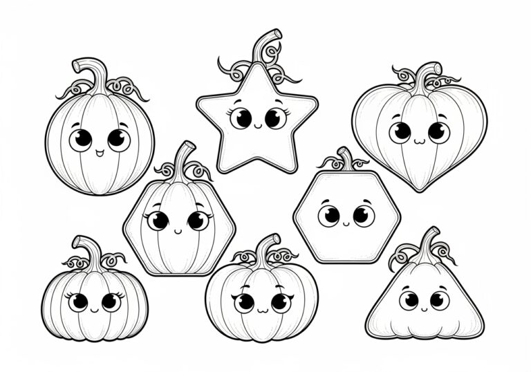 Pumpkin Shape Coloring Page to Print Out and Color Pumpkin Shape Coloring Page to Print Out and Color