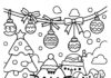 Pusheen Cat Christmas Coloring Page