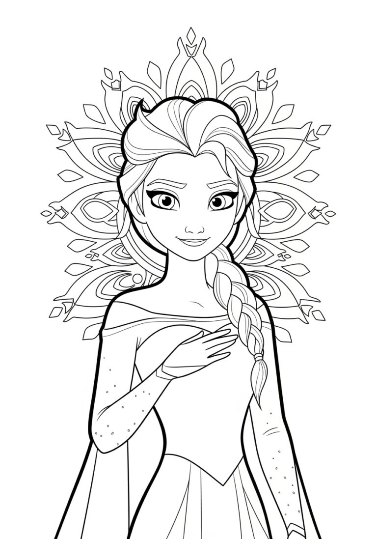 Queen Elsa Coloring Page Queen Elsa Coloring Page